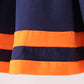 Premium Navy Auburn embroidery ruffle dress