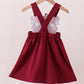 Premium Maroon Georgia bulldog applique dress