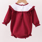 Premium Maroon Georgia bulldog bow embroidery bubble