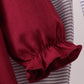 Premium Maroon Georgia bulldog bow embroidery ruffle pants set