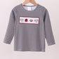 Premium Black Alabama elephant embroidery top