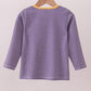 Premium Purple LSU stripe embroidery top