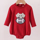 Premium Maroon Alabama elephant football applique bubble