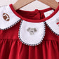 Premium Maroon Alabama elephant football embroidery gingham pants set