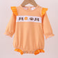 Premium Orange Tennessee puppy football embroidery gingham ruffle bubble