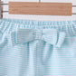 Premium Mint&white stripe bow shorts