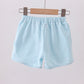 Premium Mint&white stripe bow shorts
