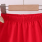 Pink baseball bow stripe ruffle shorts set