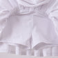 White pleated skort