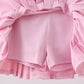Pink pleated skort