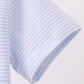 Blue stripe Smirk face applique top