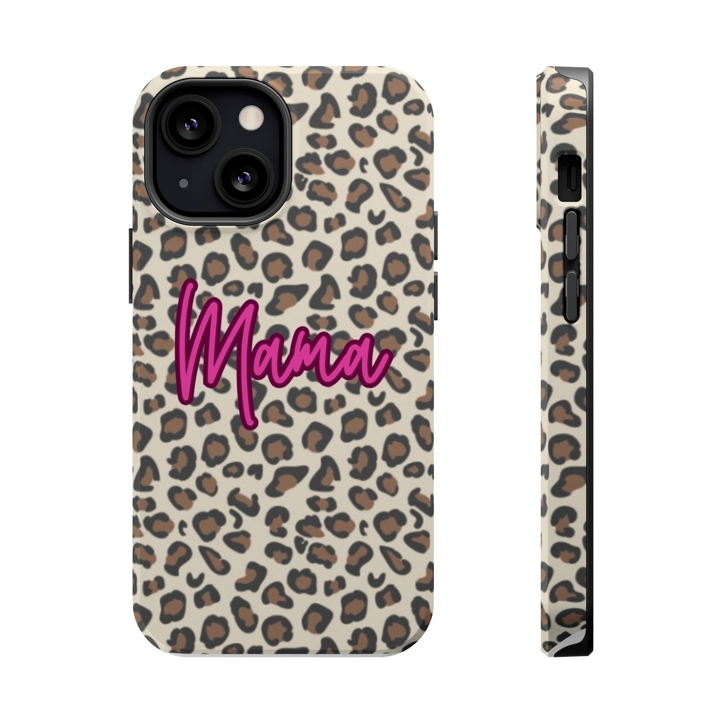 Mama Leopard Print Magnetic Impact Phone Case