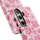 Pink Vintage Floral Tough Phone Case — Protective iPhone Cover