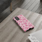 Pink Vintage Floral Tough Phone Case — Protective iPhone Cover