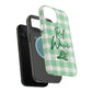 Phone Case — "Roll Wave" Green Plaid Magnetic Impact‑Resistant Case
