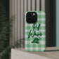 Phone Case — "Roll Wave" Green Plaid Magnetic Impact‑Resistant Case