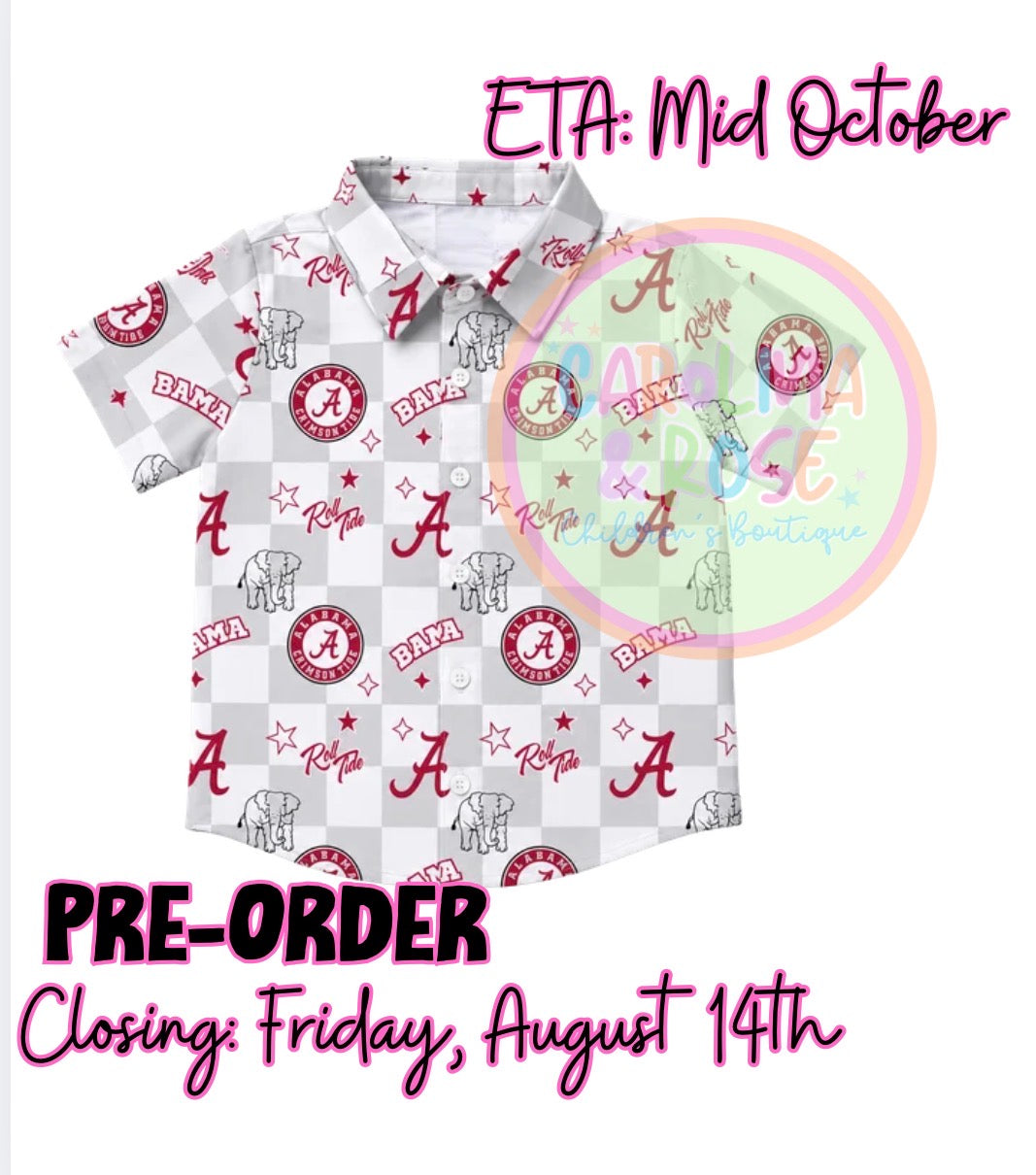 Alabama Boys Button Down *PRE-ORDER*