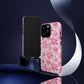 Pink Vintage Floral Tough Phone Case — Protective iPhone Cover