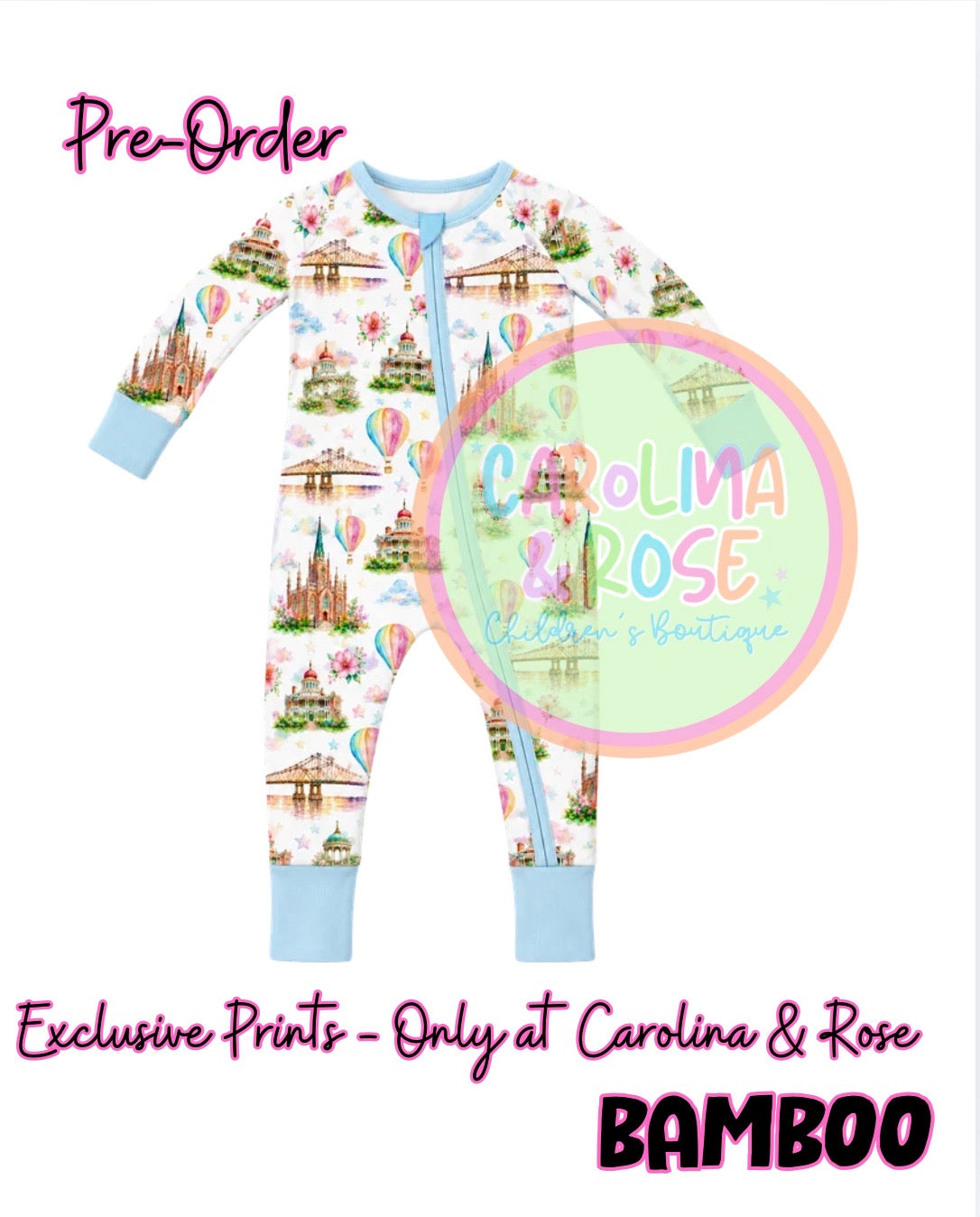 EXCLUSIVE Natchez Icons Bamboo Baby Zippie *PRE-ORDER*