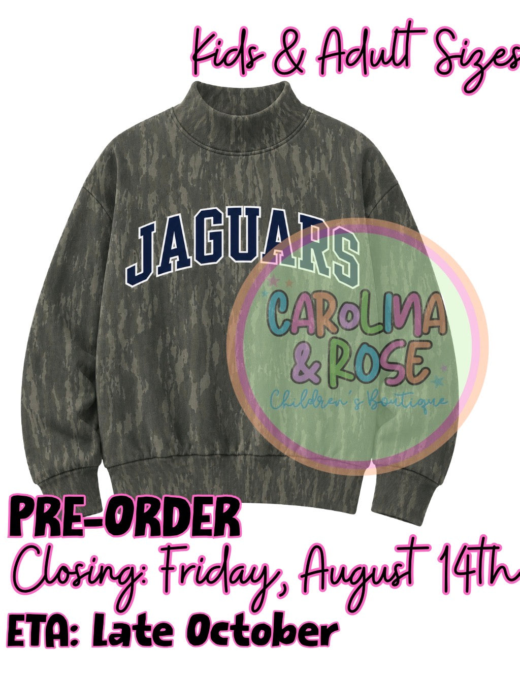 Jaguars (NP) Camo Mock Neck *PRE-ORDER*