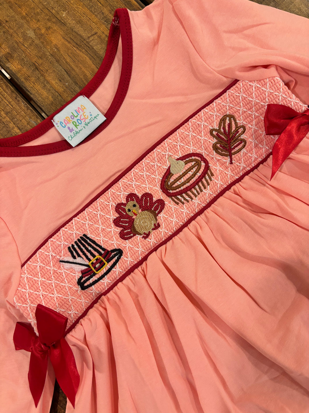 Pink Turkey Smocked Pant Set - READY TO SHIP/PICKUP
