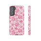 Pink Vintage Floral Tough Phone Case — Protective iPhone Cover