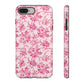 Pink Vintage Floral Tough Phone Case — Protective iPhone Cover