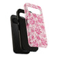 Pink Vintage Floral Tough Phone Case — Protective iPhone Cover
