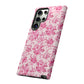 Pink Vintage Floral Tough Phone Case — Protective iPhone Cover