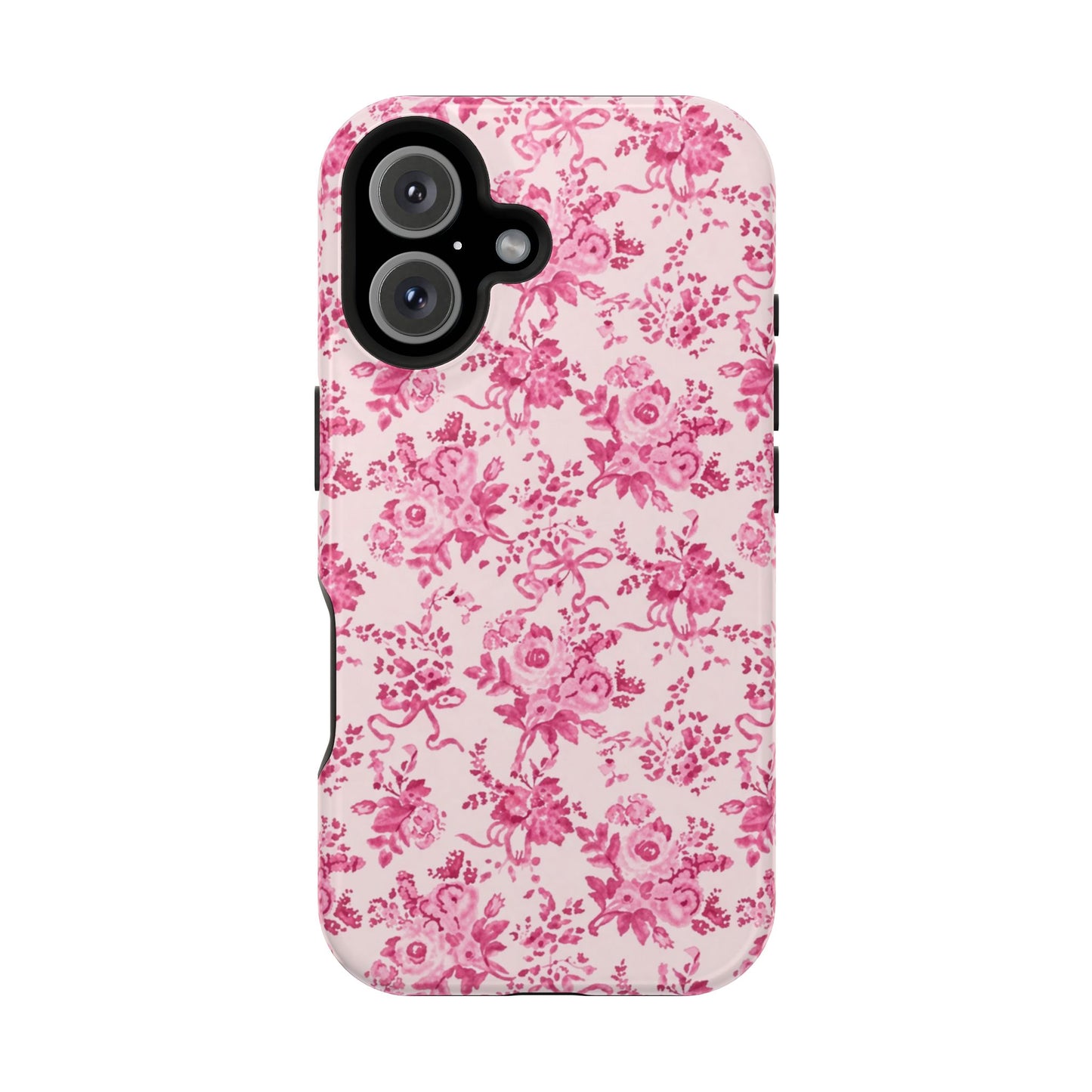 Pink Floral Magnetic Impact-Resistant Phone Case