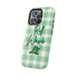 Phone Case — "Roll Wave" Green Plaid Magnetic Impact‑Resistant Case
