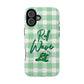 Phone Case — "Roll Wave" Green Plaid Magnetic Impact‑Resistant Case