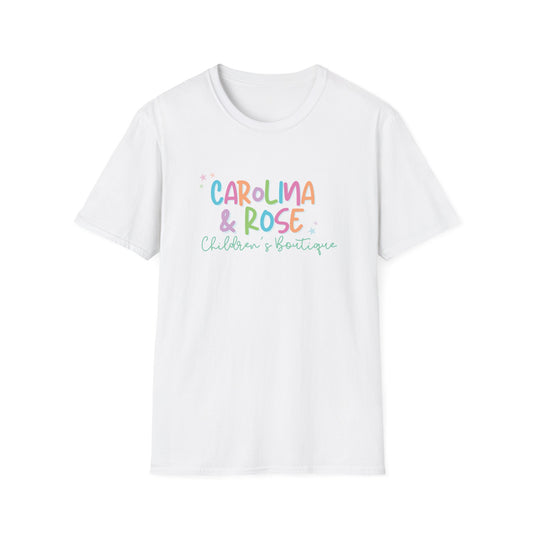 Carolina & Rose Children’s Boutique T-Shirt | Pastel Logo Tee