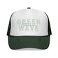 Green Wave Trucker Cap — 'Cathedral' Script Logo