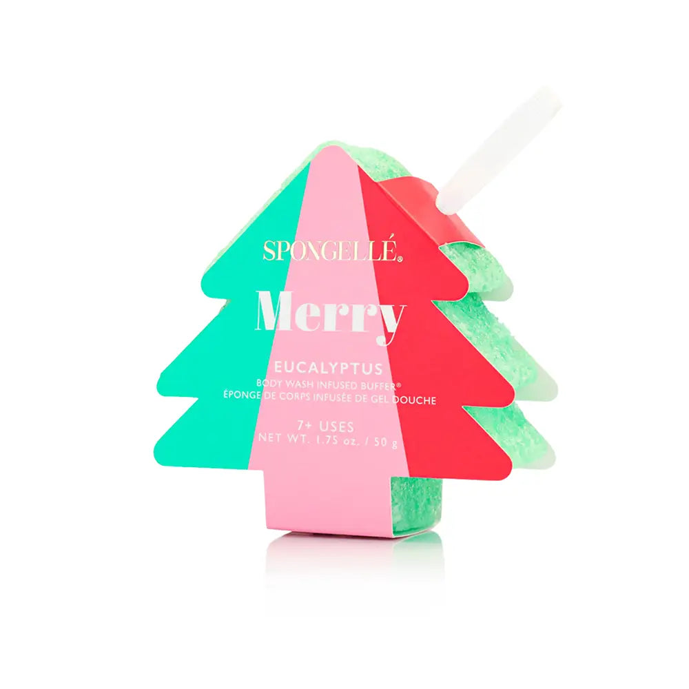Eucalyptus Spongelle Merry Christmas Buffer | READY TO SHIP/PICKUP