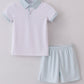 Blue active shorts set
