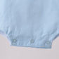 Blue ribbon ruffle bow bubble