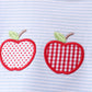 Red apple embroidery shorts set