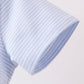 Blue stripe apple embroidery shirt
