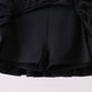 Black pleated skort