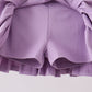 Purple pleated skort