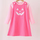Pink Jack-O-Lantern applique 2pc dress set