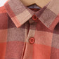 Rust Plaid Button Down Bubble