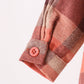 Rust Plaid Button Down Bubble