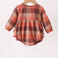 Rust Plaid Ruffle Bubble