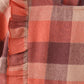 Rust Plaid Ruffle Dress