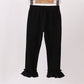 Black ruffle pants