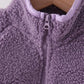 Purple fleece zipper jacket