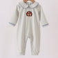 Sage turkey embroidery romper