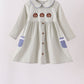 Sage turkey embroidery dress